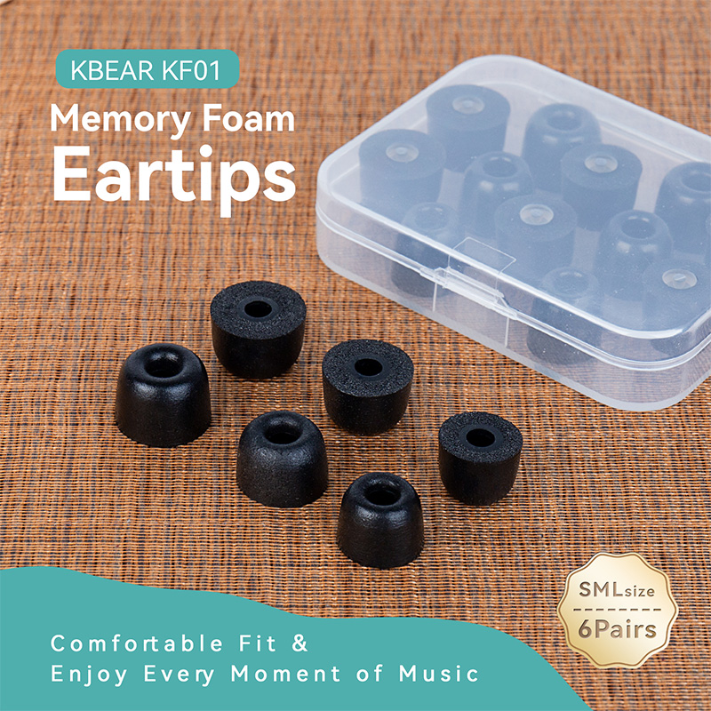KBEAR KF01 Memory Foam Eartips - огляд і ціна Earphone Foam Tip